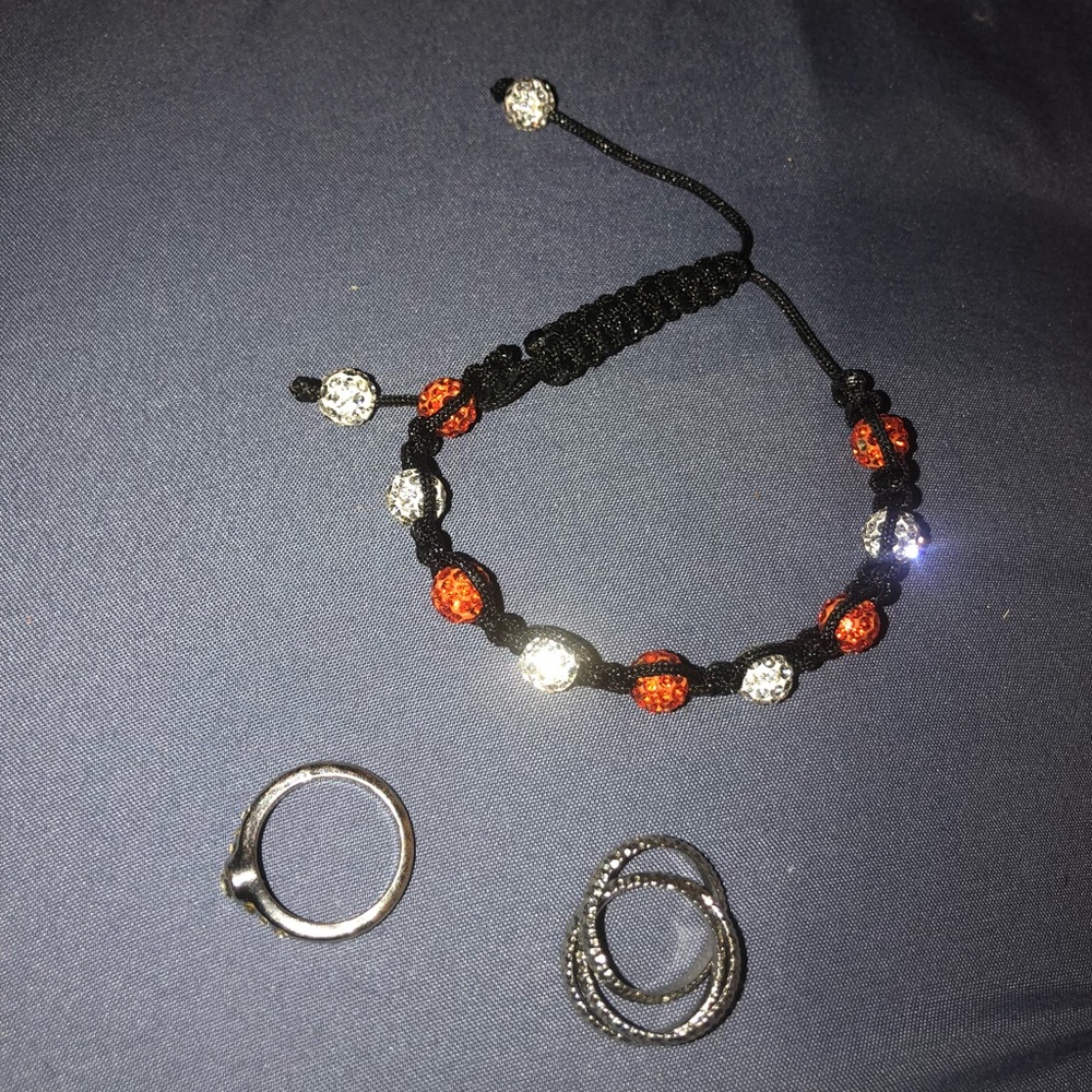 Jewelry bundle 2 rings and Shambala bracelet